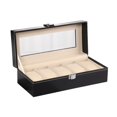 thumbnail image 1 of Caja de reloj de cuero sintético de 2, 3, 6, 10, 12, 20 y 24 bits, caja de almacenamiento para relojes, 1 of 5