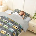 thumbnail image 3 of Erosebridal Colorful Camping RV Twin Comforter Sets For Travel Trailers,Cartoon Camper Bedding Set For Kids,Reversible lightgray,2 Pieces, 3 of 7