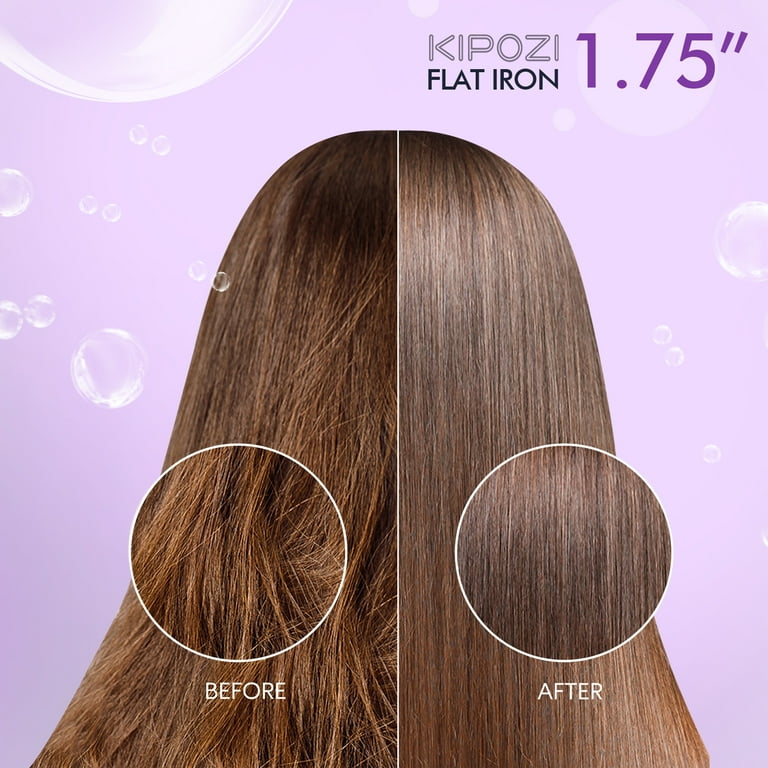 KIPOZI Negative Ion Flat Iron, Anti-Static Hair Straightener with