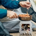 thumbnail image 5 of Stainless Steel Folding Portable Camping Wood Stove with Detachable Design and Alcohol Tray for Outdoor Hiking and Picnics, 5 of 9