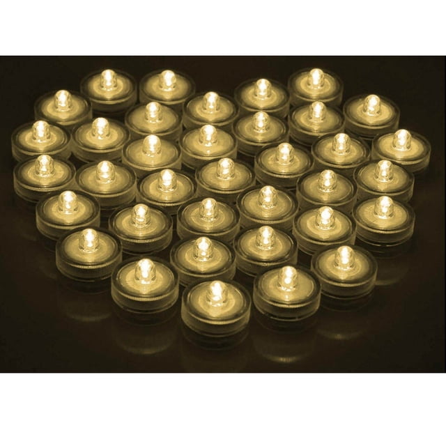 facefd SUBMERSIBLE LED LIGHT TEA CANDLES WEDDING PARTY WATER PROOF Yellow Light