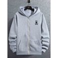 thumbnail image 3 of Impresión De Cráneo De Conejo Abrigo Con Capucha Para Hombres Manga Larga Casual Con Cremallera Completa Chaquetas Con Capucha Para Deportes De Gimnasio Con Cremallera Para Primavera Otoño, 3 of 4