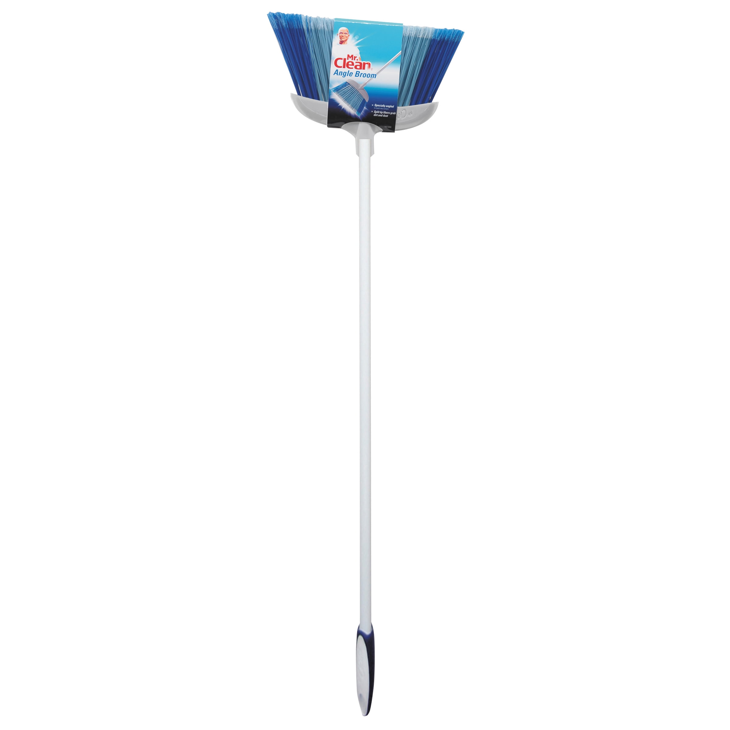 Mr Clean Deluxe Angle Broom 5 1 2 Bristles 55 37 Metal Handle White Walmart Com Walmart Com