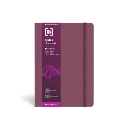 Staples TRU RED Medium Hard Cover Ruled Journal Purple TR55733