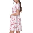 thumbnail image 2 of Fotbe Baby Salamander Vestido Largo de Moda para Mujer, Vestido Tipo Camiseta con Manga Corta y Estilo Casual a Rayas y Bloques de Color, 2 of 6