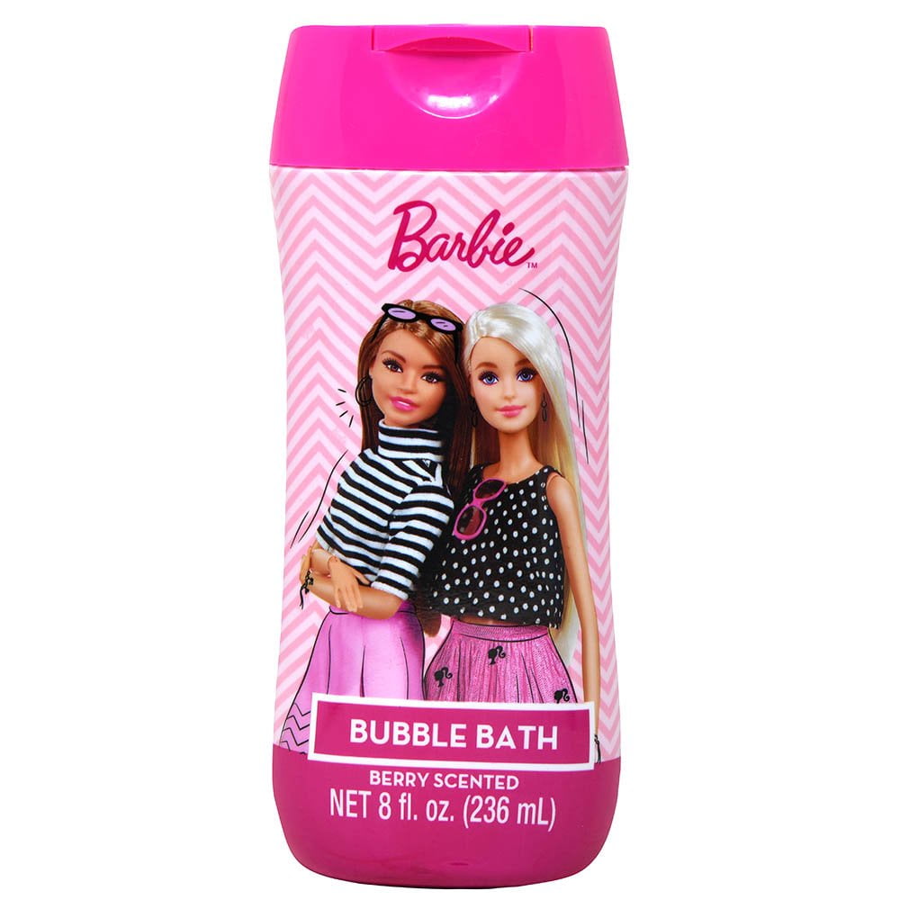 3 PCS Barbie 8oz Body Wash, Shampoo, Bubble Bath in a Bottle Parabens Free, Non Toxic