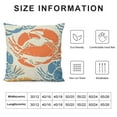 thumbnail image 5 of Applique Crab with Print Coral Coastal Poly Filled Decorative Pillow,  Sea Shell, 5 of 5