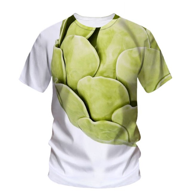 T-Shirt Graphique Hip Hop Cactus Succulent pour Hommes Été Imprimé 3d Col Rond Manches Courtes Grande Chemise