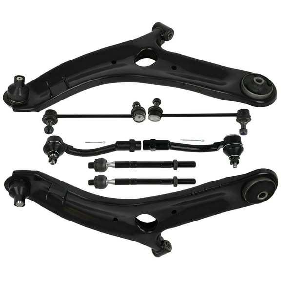 cciyu Front Lower Control Arm Ball Joint Inner Outer Tie Rod End Sway Bar End Link Compatible Fit 2012-2013 For Kia Soul 8pcs Suspension Kit