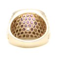 thumbnail image 5 of 9.60Ct Natural Purple Amethyst and Diamond 10k Solid Yellow Gold Men's Ring, 5 of 7