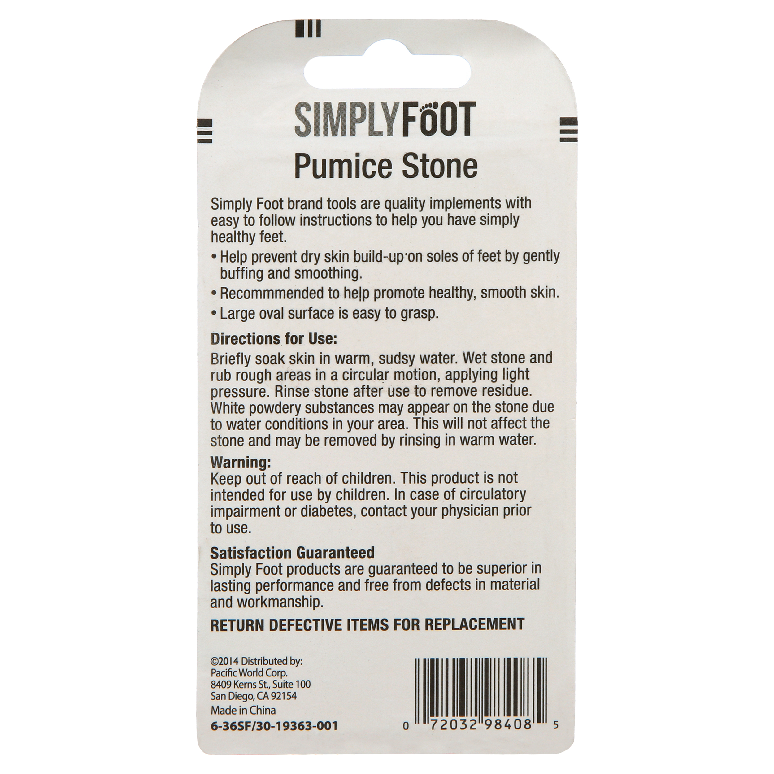 Simply Foot Large Oval-Shaped Pumice Stone for Foot Calluses