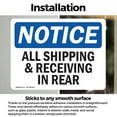 thumbnail image 3 of (2 Pack) All Shipping And Receiving In Rear OSHA Notice Sign 5 Inch X 3.5 Inch Vinyl Label Decal Sticker Weather Resistant, UV Protected for Workplace, Business, and Construction Site,, 3 of 7