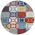 thumbnail image 2 of Addison Rugs Chantille Indoor/Outdoor Transitional Patchwork Red Machine Washable Round Rug, 8' x 8', 2 of 7