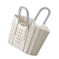 thumbnail image 3 of Cesta de lavandería plegable de plástico multifunción con asas para el baño del hogar, color blanco, 3 of 12