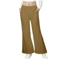 thumbnail image 2 of BAnala Girls Pants Girls' School Uniform Jogger Pants, Stretch Performance Fabric, Elastic Waistand with Drawstring Closure Khaki,11-12 Years, 2 of 4