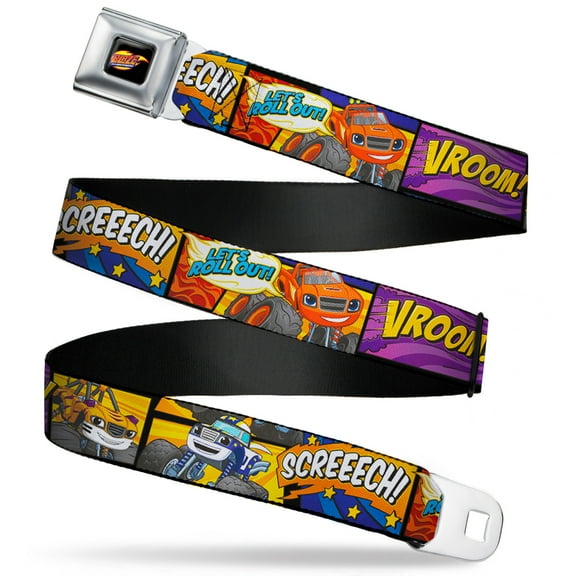 Nickelodeon Belt, Seatbelt Buckle Belt, Monster Machine Scene Blocks Quotes, 30 to 44 Inches