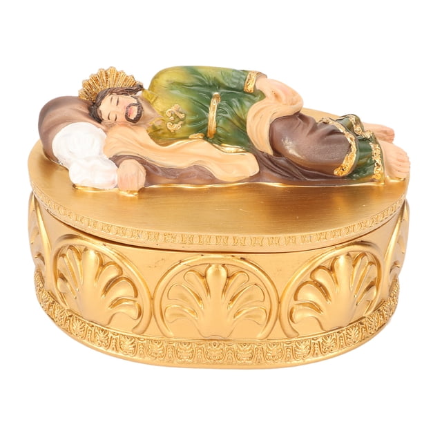 Saint Jewelry Box, Beautiful Catholic Jewelry Box Exquisite Workmanship Sculpted Patterns For Bedroom