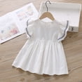 thumbnail image 4 of Gyratedream Summer Casual Fashion Toddlers Kids Baby Girl Short Sleeve Bow-knot Princess Dress, 4 of 11