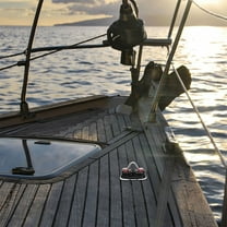 NICEXMAS Cam Cleats For Rope Black Aluminum Alloy Kayaking 2Pcs 3.4In