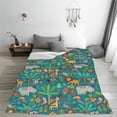 thumbnail image 5 of Rateoe Jungle Animals Print Fuzzy Fleece Throw Blanket Extra Large,Super Soft,Fluffy and Warm Blankets for Couch,Bed,All Season Use (40"x30"), 5 of 8