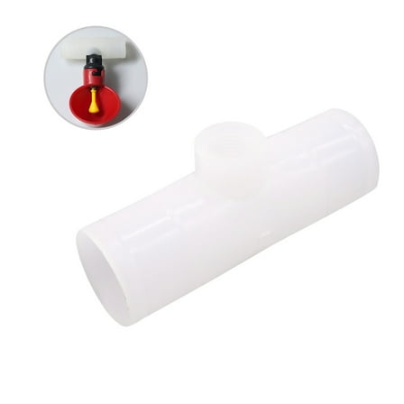 BESTOYARD Chicken Waterer System with Tee Water for Farm Plastic 6 5x2x2cm