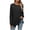 Black#1, variant on Long Sleeve Shirts for Women Fall Fashion 2026 Crew Neck Cute Tops Striped Loose Comfy Blouse with Side Split