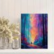 thumbnail image 2 of Qisvanset Autumn Moon Landscape Oil Painting 12x16 Inch Study Room Art, 2 of 8