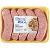Great Value: Mild Italian Sausage, 19.76 Oz