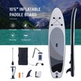 thumbnail image 1 of 10'6" Inflatable Paddle Board for Adults, Hybrid SUP Board Set with Pump, Black, 1 of 9