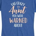 thumbnail image 3 of Instant Message - Crazy Aunt - Women's Short Sleeve Graphic T-Shirt, 3 of 6