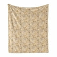 thumbnail image 1 of Earth Tones Soft Flannel Fleece Blanket, Autumn Leaves Harvest Seasonal Faded Deciduous Trees Fall Pattern, Cozy Plush for Indoor and Outdoor Use, 60" x 80", Brown Pale Brown Beige, by Ambesonne, 1 of 6