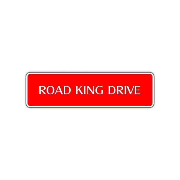 Road King Drive Harley Aluminum Metal Novelty Street Sign Wall Décor Gift 4x13.5