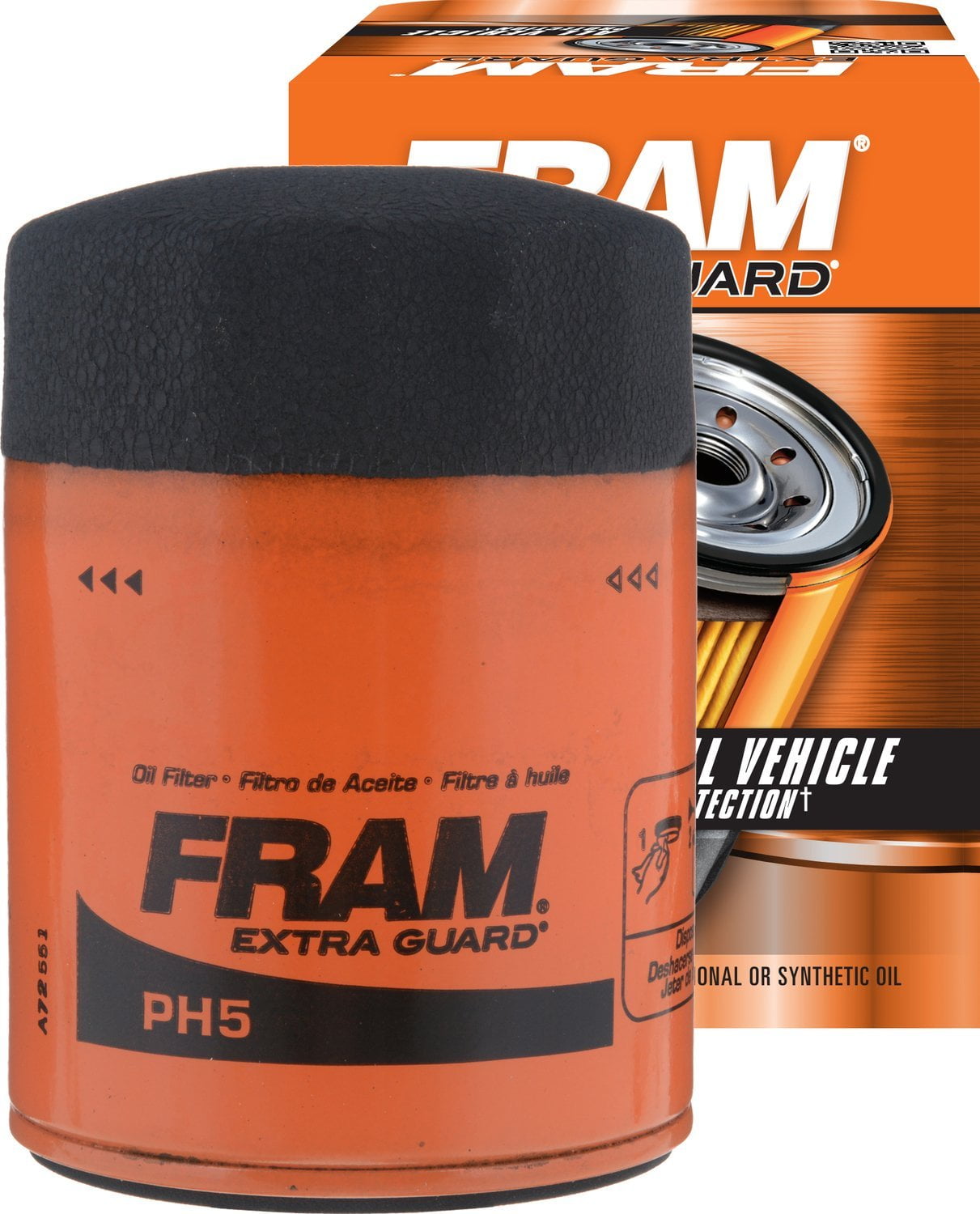FRAM PH5 Extra Guard Passenger Car SpinOn Oil Filter