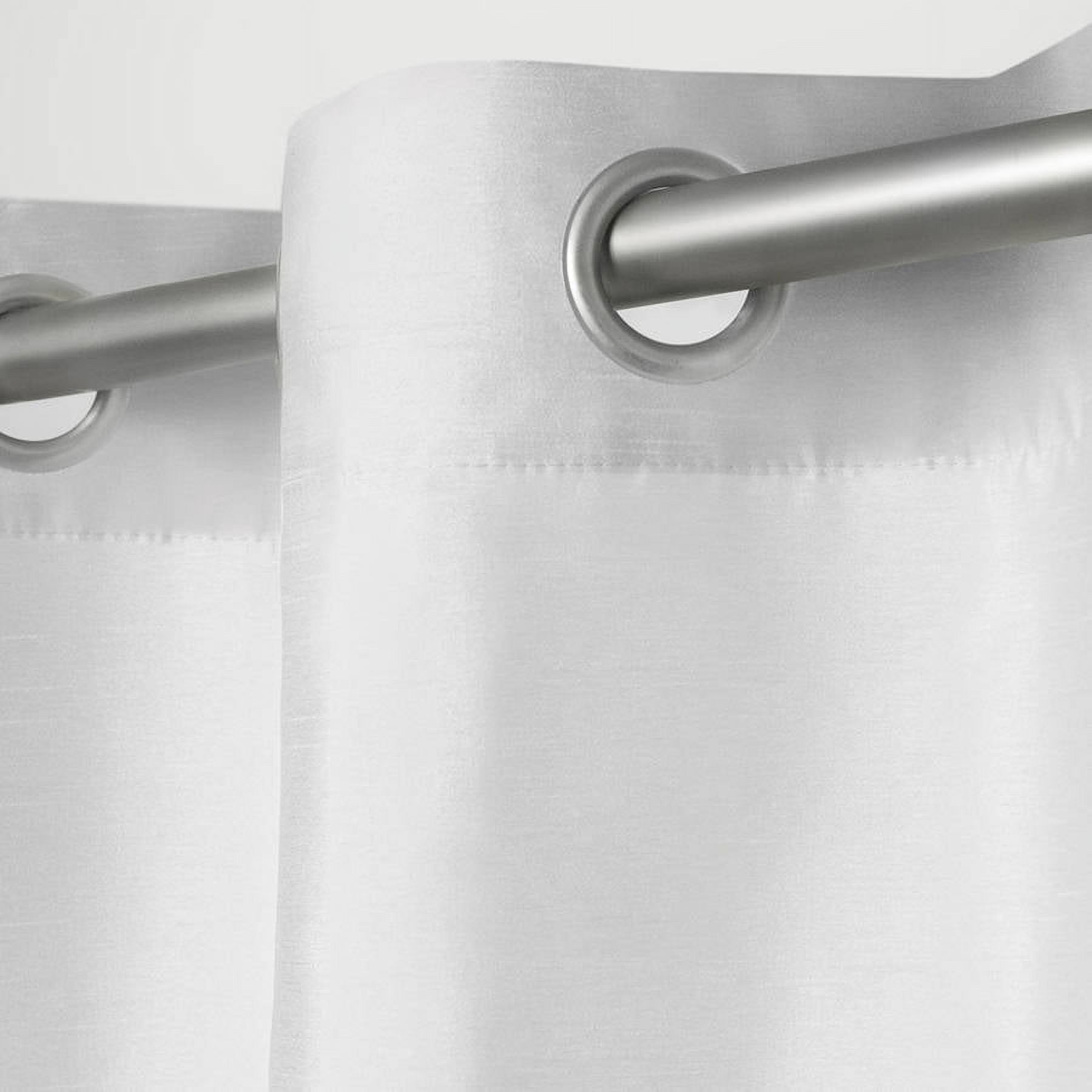 Exclusive Home Chateau Striped Faux Silk Grommet Top Curtain Panel Pair, 54"x108", Indigo