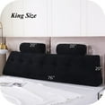 thumbnail image 2 of ColourTree Black 76" L x 8" W x 20" H Wedge Headboard Pillows with 1 Head Roll Pillow Bed Wedge Pillow for Headboard Large Bolster for Bed Rest Reading Pillows Backrest Pillows, 2 of 6