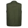 thumbnail image 1 of IROINNID Men's V-Neck Sleeveless Solid Color Loose Outdoor Vest Jacket Lightweight Cargo Vest With Pockets, 1 of 9