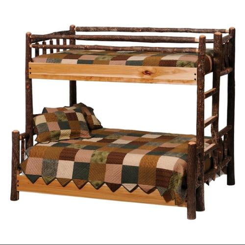 Hickory Log Bunk Bed Double, Hickory Bunk Beds