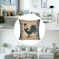 thumbnail image 5 of Cushion Case French Farmhouse Rooster Blue Grain Sack Striped Drawing Throw Pillow Cover Rustic Cock Outdoor Pillows 16"x16" Home Decoration for Sofa Couch Living Bed Room, 5 of 7