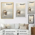thumbnail image 4 of Designart "Simplistic Horizon With Fishing Boat" Coastal Boat Floater Framed Wall Art Prints, 4 of 5