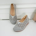 thumbnail image 6 of Juebong Fashion Women Flat Shoes Hollow Wedge Heel Casual Plus Size Classic Single Shoes,Gray Size 9, 6 of 8