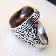 thumbnail image 4 of Tiger Eye Ring, Natural Tiger Eye Ring, Birthstone Ring, Silver Jewelry, 925 Silver Ring, Birthday Gift, Heavy Mens Ring, Arabic Design, Ottoman Style Ring, Christmas, Turkey Mens Signet Ring, 4 of 6