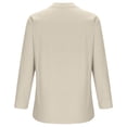 thumbnail image 4 of Womens Cotton Linen Short Sleeve Button Down Shirts Casual V Neck Plain Blouses Tops, 4 of 6
