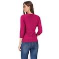 thumbnail image 3 of Women's Cardigan Sweaters Fall Cropped Open Front Button V Neck Lightweight Cardigans Knit, 3 of 4