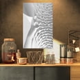 thumbnail image 1 of Vagues 3D Blanches Courbées Fractales - Impression d'Art Contemporain sur Toile, 1 of 3