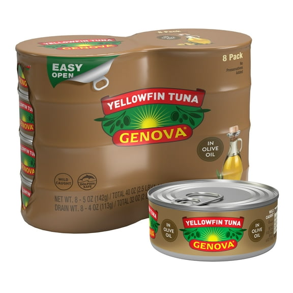 Genova Premium Yellowfin Tuna in Olive Oil 8 - 5 oz cans