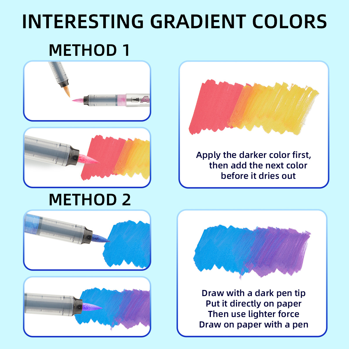 Acrylic Paint Markers, 24/36/48 Colors with Direct-Liquid Ink Control System, Professional-Grade Paint Pen for Rock Painting, Canvas, Glass, Plastic, Fabric & Creative Crafts