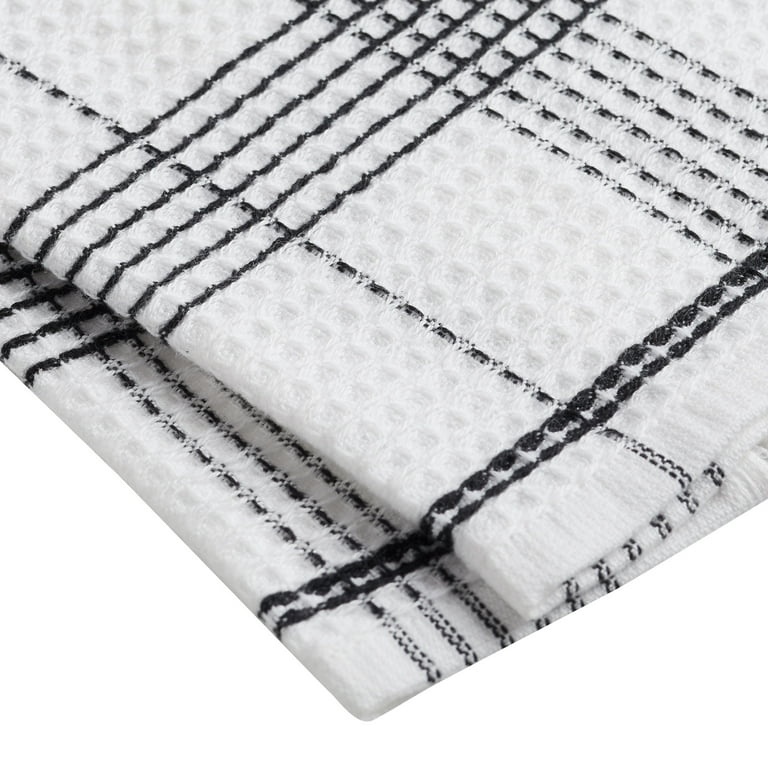 Rustic Black Checkered 4 Piece Kitchen Towel Set