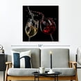 thumbnail image 2 of Elephant Stock Red And White Wine Splash Wall Art - Square Canvas Wall Art - Dining Room Wall Decor - Food And Drink Canvas - Black And Gold Decor - 30" x 30", 2 of 4
