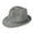 Gray, variant on Mens Summer Sun Hat Mesh Fedora Cuban Style Roll Brim Hat White