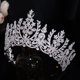 thumbnail image 4 of Tiara y corona de boda de Zirconia cúbica de lujo para mujer, joyería para el pelo de desfile grande, regalos de novia para quinceañera para mujer ShuxiuWang 1327537025412, 4 of 5